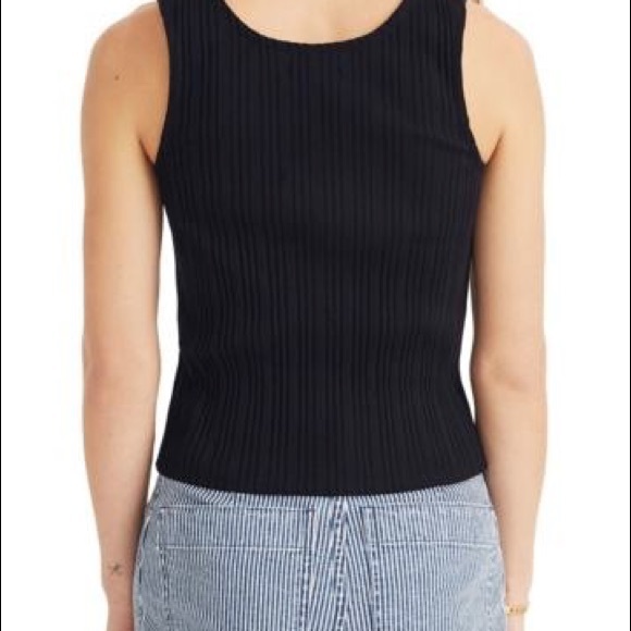 Madewell Ribbed Button-Front Tank Top - Picture 3 of 6